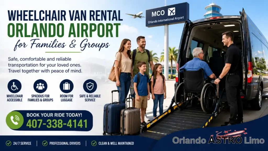 Convenient Wheelchair Van Rental in Orlando Airport for Families & Groups